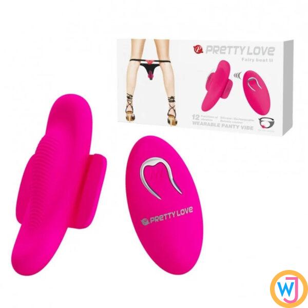 12 Function vibration Pretty Love Fairy Boat Wearable Panty Vibe For Women