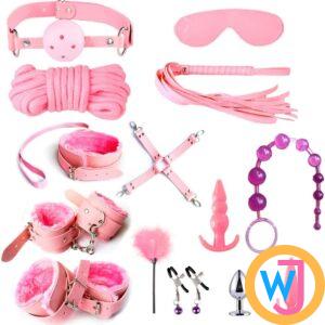 14 Pieces Bondage Restrain Kit -Pink