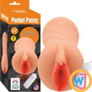1St Class Vibrating Mini Pocket Pussy
