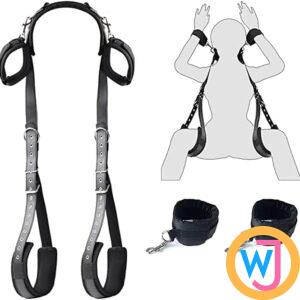 1st Grade Handcuffs and Ankle Cuffs Set Hand made Comfortable Bed Sex Play