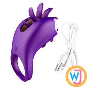 1st Grade Vibrating Tongue Licking Penis Ring G Spot