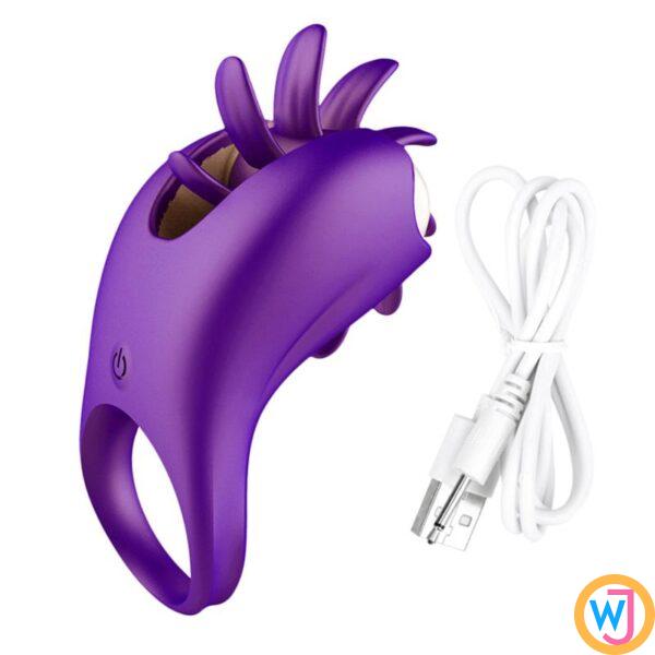 1st Grade Vibrating Tongue Licking Penis Ring G Spot