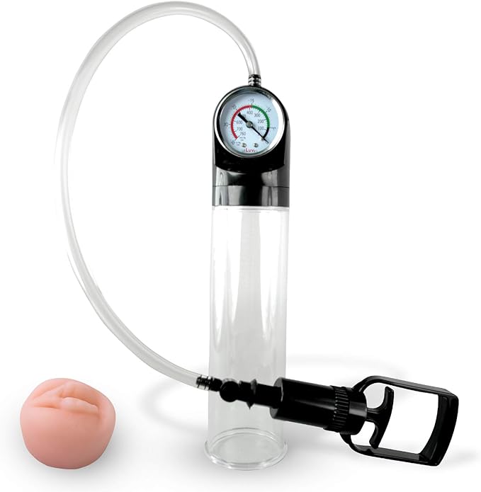Penis Enlarge Pump - 2 In 1 Penis Enlarge Pump with Pussy Sleeve Powerful Vacuum Pressure Gauge 2 2 In 1 Penis Enlarge Pump with Pussy Sleeve Powerful Vacuum Pressure Gauge