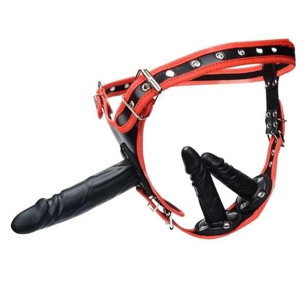 - 3 Dildos Head Penis Wearing Pants Strap on Lesbian Dildo 1 3 Dildos Head Penis Wearing Pants Strap on Lesbian Dildo