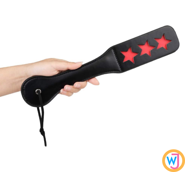 3 Stars SM Spanking Paddle -Black