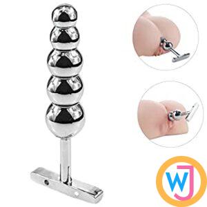 5 Bead Extra Large Metal Anal Butt Plug