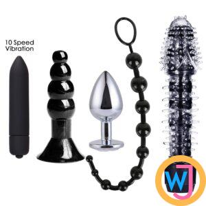 Kit Anal Buttplug - 5 Pieces Kit Anal Buttplug For Couple 2 Kit Anal Buttplug - 5 pieces kit anal buttplug for couple