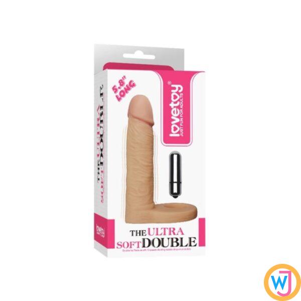 5.8 Inches Vibrating Dildo Ultra Soft Double Penetration
