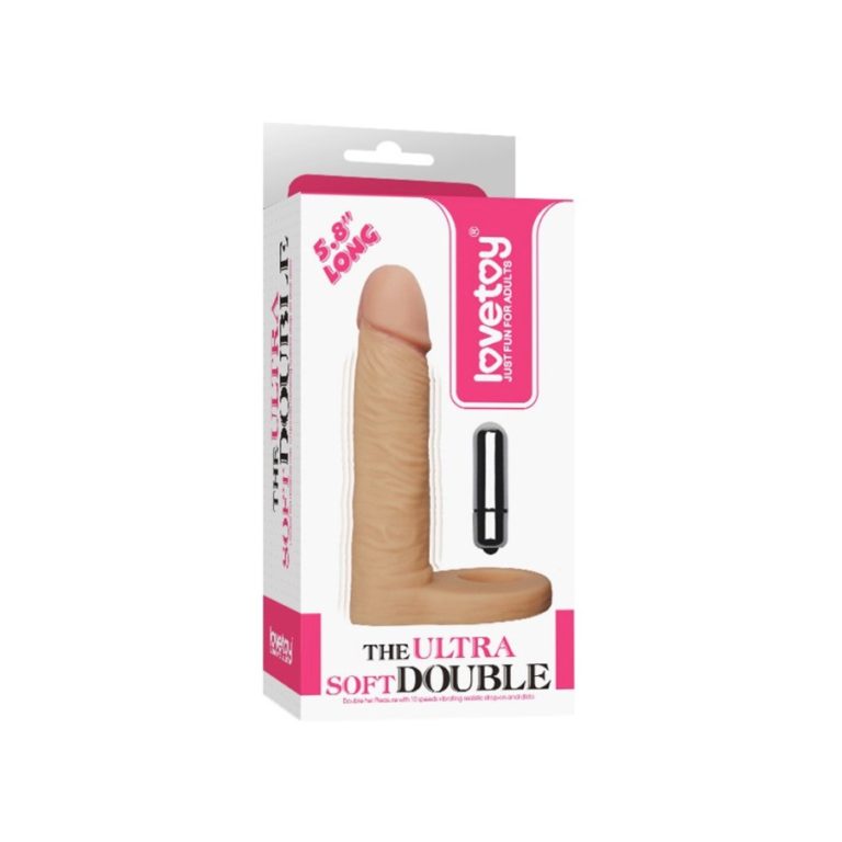 Vibrating Dildo - 5.8 Inches Vibrating Dildo Ultra Soft Double Penetration 2 5.8 Inches Vibrating Dildo Ultra Soft Double Penetration