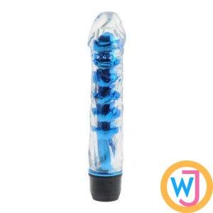 7 Inch G Spot Jelly Vibrator Bullet Dildo Blue