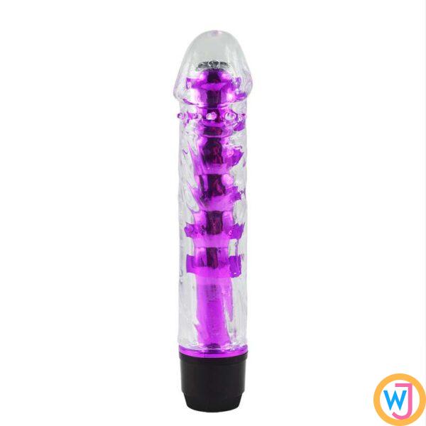 7 Inches Jelly Vibrator Dildo Purple