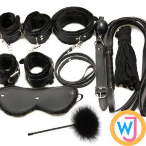 8 In 1 Combo BDSM Bondage Restraint Kit Black