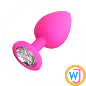 Soft Flexible Silicone Butt Plug - A Diamond Jeweled Soft Flexible Silicone Butt Plug Pink 2 A Diamond Jeweled Soft Flexible Silicone Butt Plug Pink