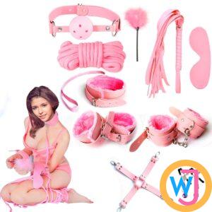 BDSM Bondage Kit Adulttoys India 10 Pieces Pink