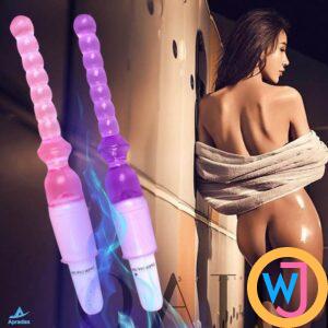Anal Vibrator long Stick Powerful Anal Beads Butt Plugs Vibrating Toys for Men Woman | Purple