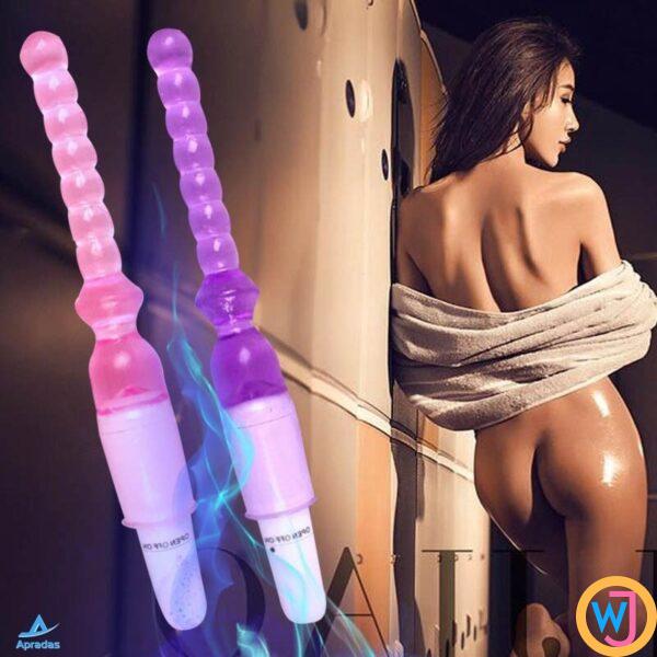 Anal Vibrator long Stick Powerful Anal Beads Butt Plugs Vibrating Toys for Men Woman | Purple