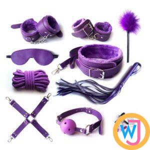 BDSM Bondage 10 Pieces Kit Purple