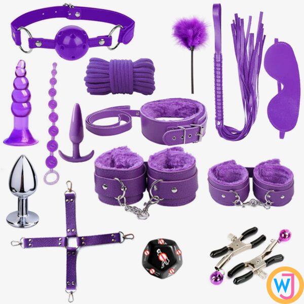 BDSM Restraints Adult Toys For 15 Pcs Couples Bondage Kit