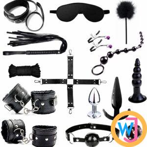 Restraints Sex Toys 15 Pcs Bondage Kit - Beginners SM Adult Game BDSM Restraints Sex Toys 15 Pcs Bondage Kit Black 2 Beginners SM Adult Game BDSM Restraints Sex Toys 15 Pcs Bondage Kit Black
