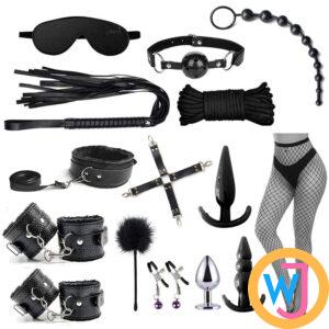 BDSM Restraints Sex Toys - Black BDSM Restraints Sex Toys 15 Pcs Bondage Kit 2 Black BDSM Restraints Sex Toys 15 Pcs Bondage Kit