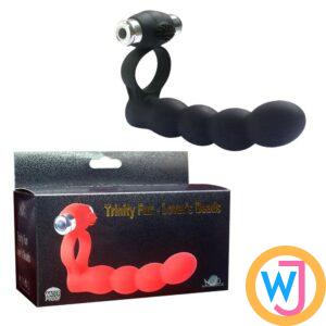 Black Trinity fun Cock Ring Lover's beads