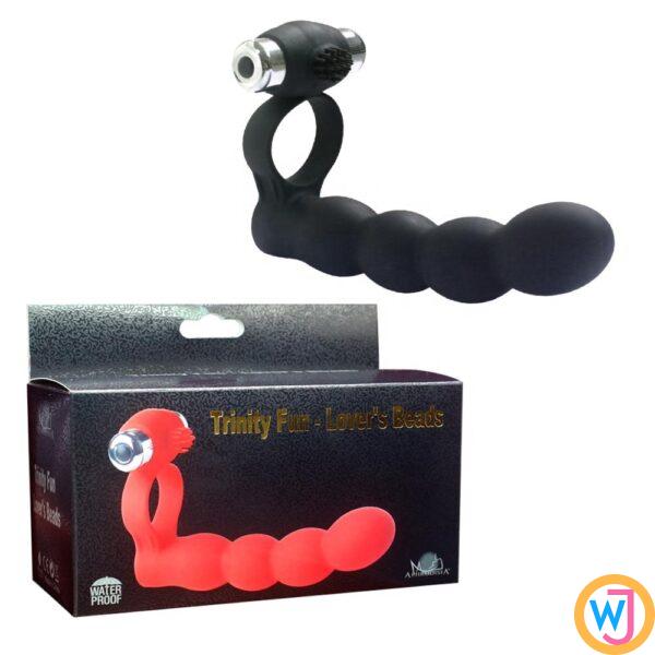 Black Trinity fun Cock Ring Lover's beads