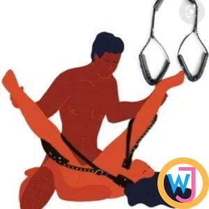 Black Easy Access Portable Thigh Restraint Sling for Sex Bondage Unisex