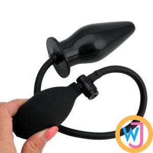 Air Filling Anal Butt Plug - Black Inflatable Air Filling Anal Butt Plug With Pump For Men And Women 3 Black Inflatable Air Filling Anal Butt Plug With Pump For Men And Women