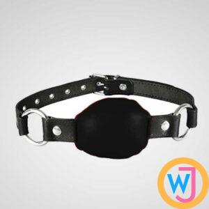 Black Leather Mouth Gag For Couple