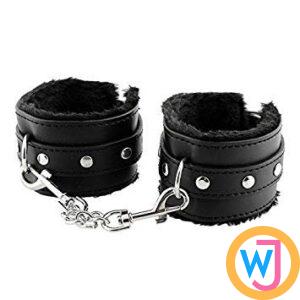 Bondage Sex Leather Handcuffs - Black SM Bondage Sex Leather Handcuffs Best Quality 2 Black SM Bondage Sex Leather Handcuffs Best Quality