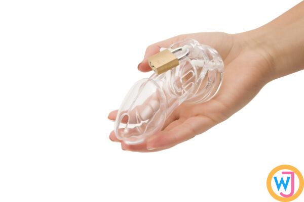 CB-6000 Clear Male Chastity Device Penis Lock