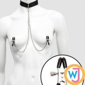 Collar With Nipple Clamps Black