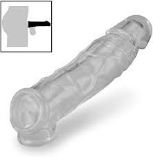 Crystal Clear Penis Sleeve Long Style Extender Reusable Condoms