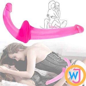 Double Headed Strapless G Spot Jelly Penis dildo Double Ended For Couple | Pink