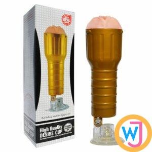 High grade Silicone Male Aircraft Cup Golden Male Masturbators Soft Realistic Pussy Suction Cup