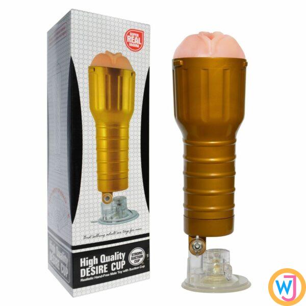 High grade Silicone Male Aircraft Cup Golden Male Masturbators Soft Realistic Pussy Suction Cup