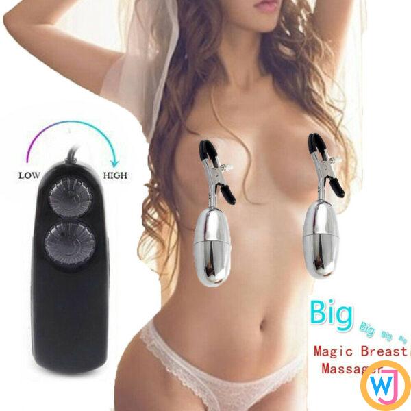 High Speed Remote Electric Nipple Clamps Vibrator Bullet Egg For Women