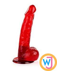 Jelly Penis Dildo-Red | No Vibration