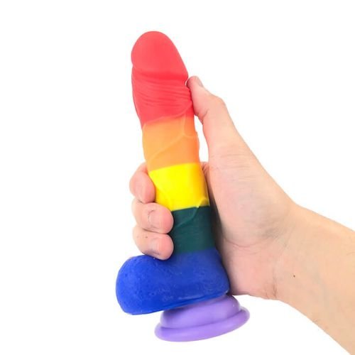 Realistic Rainbow Dildo - Realistic Rainbow Dildo 1 Realistic Rainbow Dildo