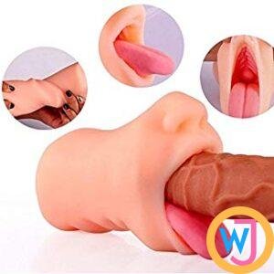 Male Oral Masturbator for Men Deep Throat Silicone Realistic Mouth Pocket Pussy