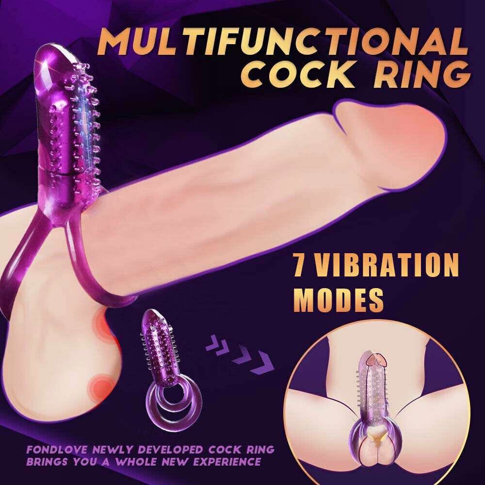 Penis Vibrating Ring - Multi Functional Penis Vibrating Ring Purple 2 Multi Functional Penis Vibrating Ring Purple