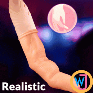 Real Feel Finger Dildo with Auto Heating G-Spot Vibrator Women