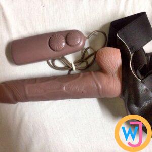 Strap On Head Rotated Penis dildo-Brown