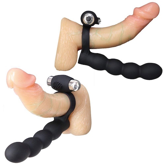 Strapon Cock Ring - Strapon Cock Ring With Clitoral Vibrator Double Penetration Dildo 2 Strapon Cock Ring With Clitoral Vibrator Double Penetration Dildo