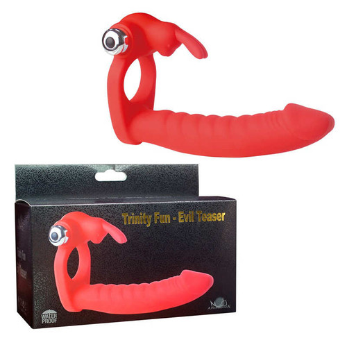 Double Penetration Cock Ring - Double Penetration Cock Ring Trinity Fun Evil Teaser Red Vibrating Dildo 2 Double Penetration Cock Ring Trinity Fun Evil Teaser Red Vibrating Dildo