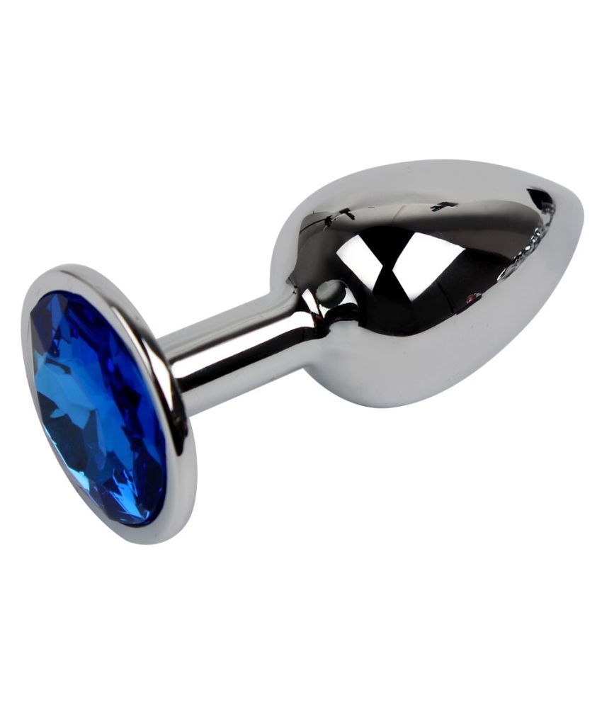 Butt Plug - Unisex Butt Plug Steel Blue Jeweled Small Smooth 2 Unisex Butt Plug Steel Blue Jeweled Small Smooth