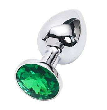 Butt Plug - Unisex Butt Plug Steel Green Jeweled Small Smooth 2 Unisex Butt Plug Steel Green Jeweled Small Smooth