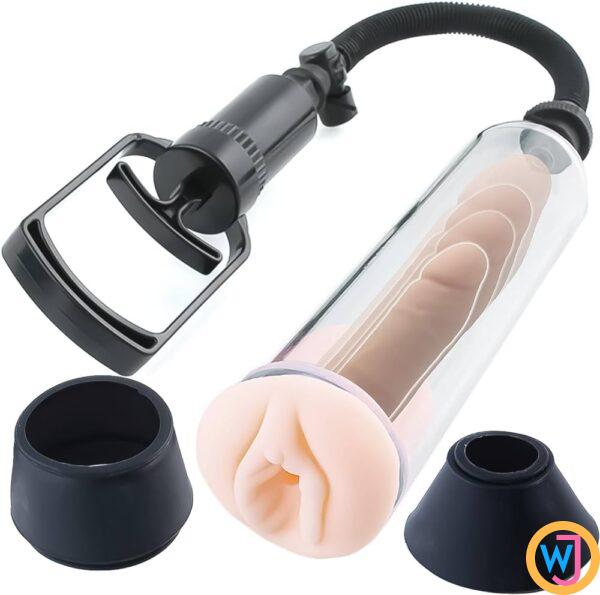 Manual Penis Enlarge Pump With Vagina Cap Sleeve