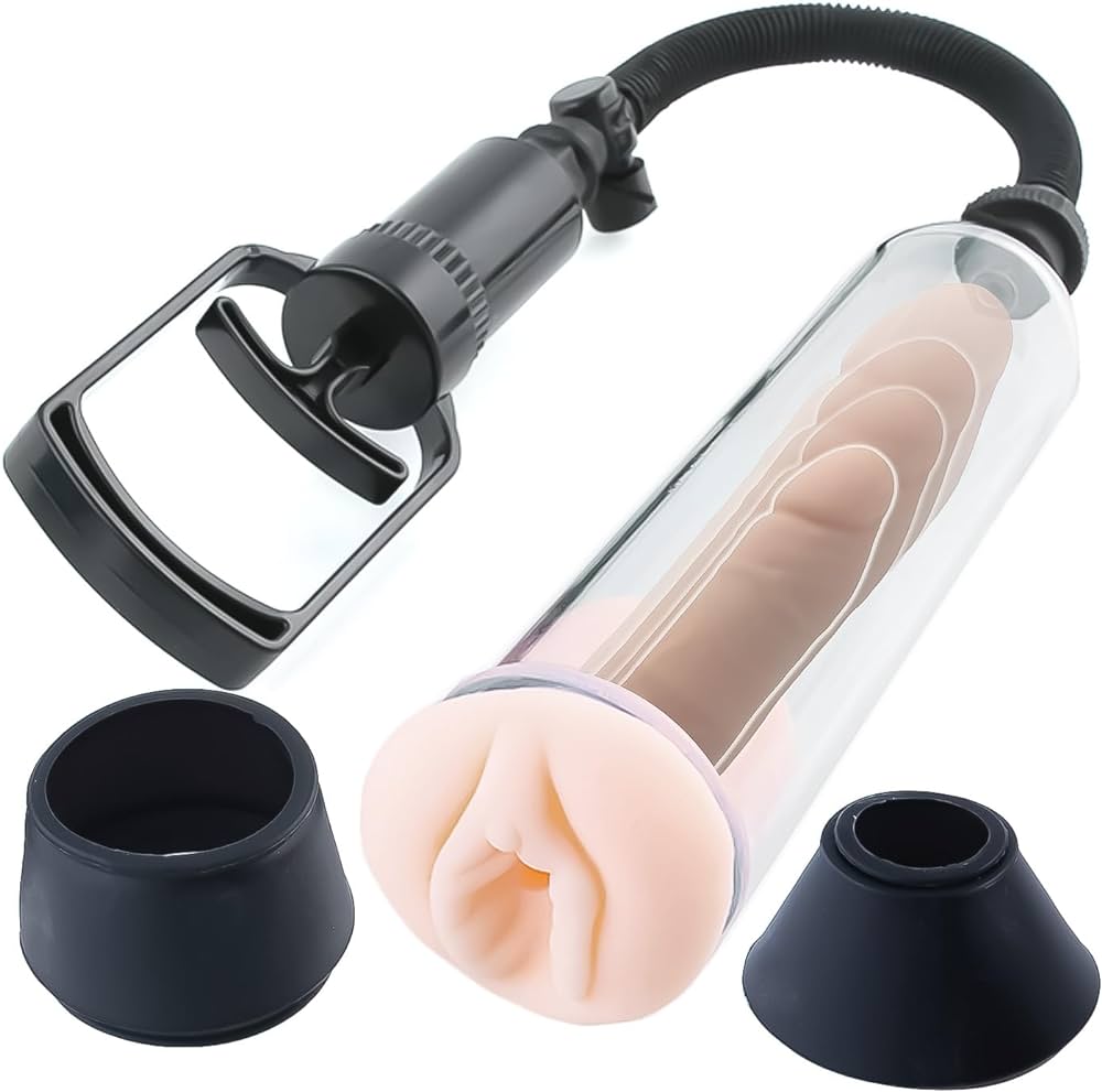 Penis Enlarge Pump - Manual Penis Enlarge Pump With Vagina Cap Sleeve 2 Manual Penis Enlarge Pump With Vagina Cap Sleeve